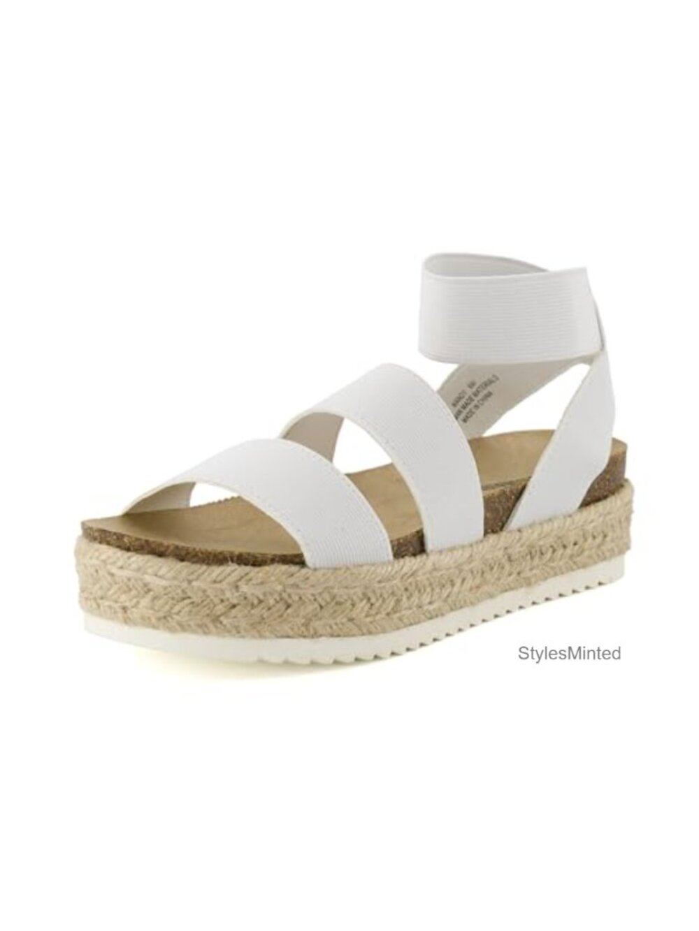 Women's Espadrille Wedge Platform Sandals Cork Sole Ankle Strap Slip On